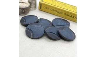6 Boutons / 28MM / Bleu