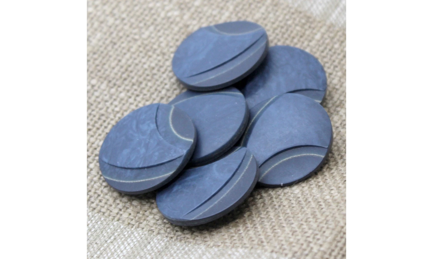 6 Boutons / 28MM / Bleu