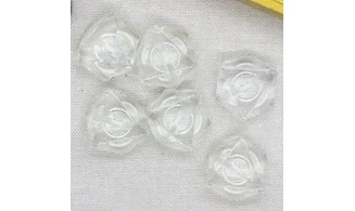 6 Boutons / 27MM / Transparent, facetté