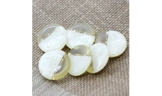 6 Boutons / 22MM / Jaune bicolore