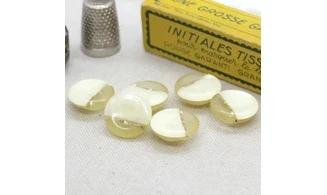 6 Boutons / 18MM / Jaune bicolore