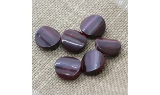 6 Boutons / 17MM / Rouge