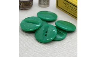 6 boutons / 27MM / Vert à paillettes
