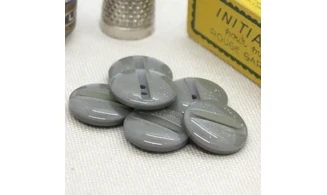 6 boutons / 18MM / Gris à paillettes