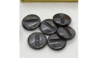 6 boutons / 22MM / Marron à paillettes