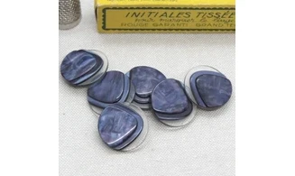 6 Boutons / 22MM / Triangle bleu