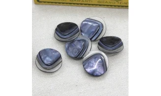 6 Boutons / 18MM / Triangle bleu