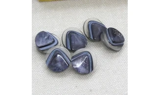 6 Boutons / 15MM / Triangle bleu