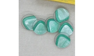 6 Boutons / 18MM / Triangle Vert