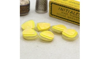6 Boutons / 18MM / Triangle Jaune