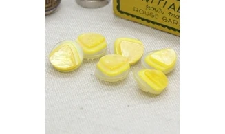 6 Boutons / 15MM / Triangle Jaune