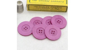 6 Boutons / 31MM / Rose Fushia