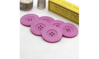 6 Boutons / 31MM / Rose Fushia