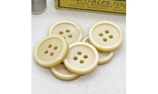 6 Boutons / 27MM / Beige