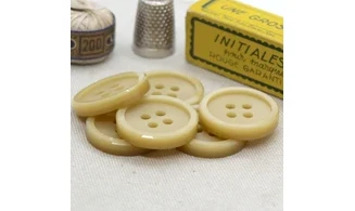 6 Boutons / 27MM / Beige