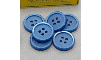 6 Boutons / 27MM / Bleu