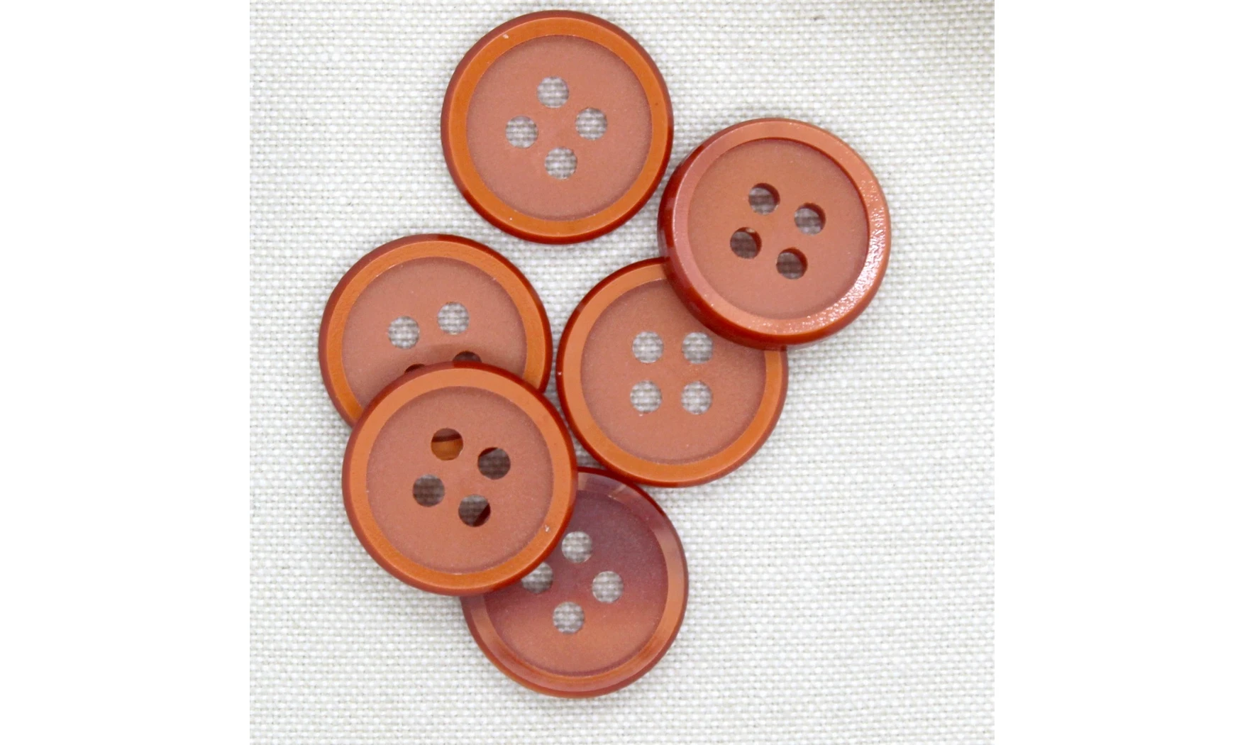 6 Boutons / 23MM / Rouge
