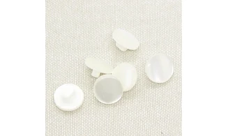 6 boutons / 12MM / Blanc