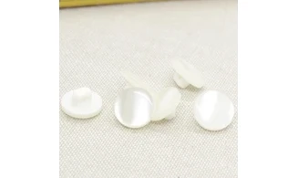 6 boutons / 12MM / Blanc