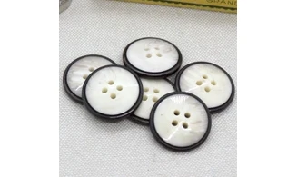 6 Boutons / 23MM / marron et beige