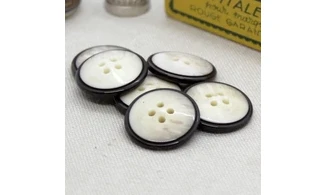 6 Boutons / 23MM / marron et beige