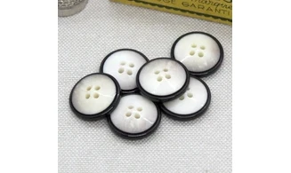 6 Boutons / 17MM / marron et beige