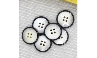 6 Boutons / 17MM / marron et beige