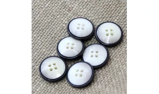 6 Boutons / 17MM / marron et beige