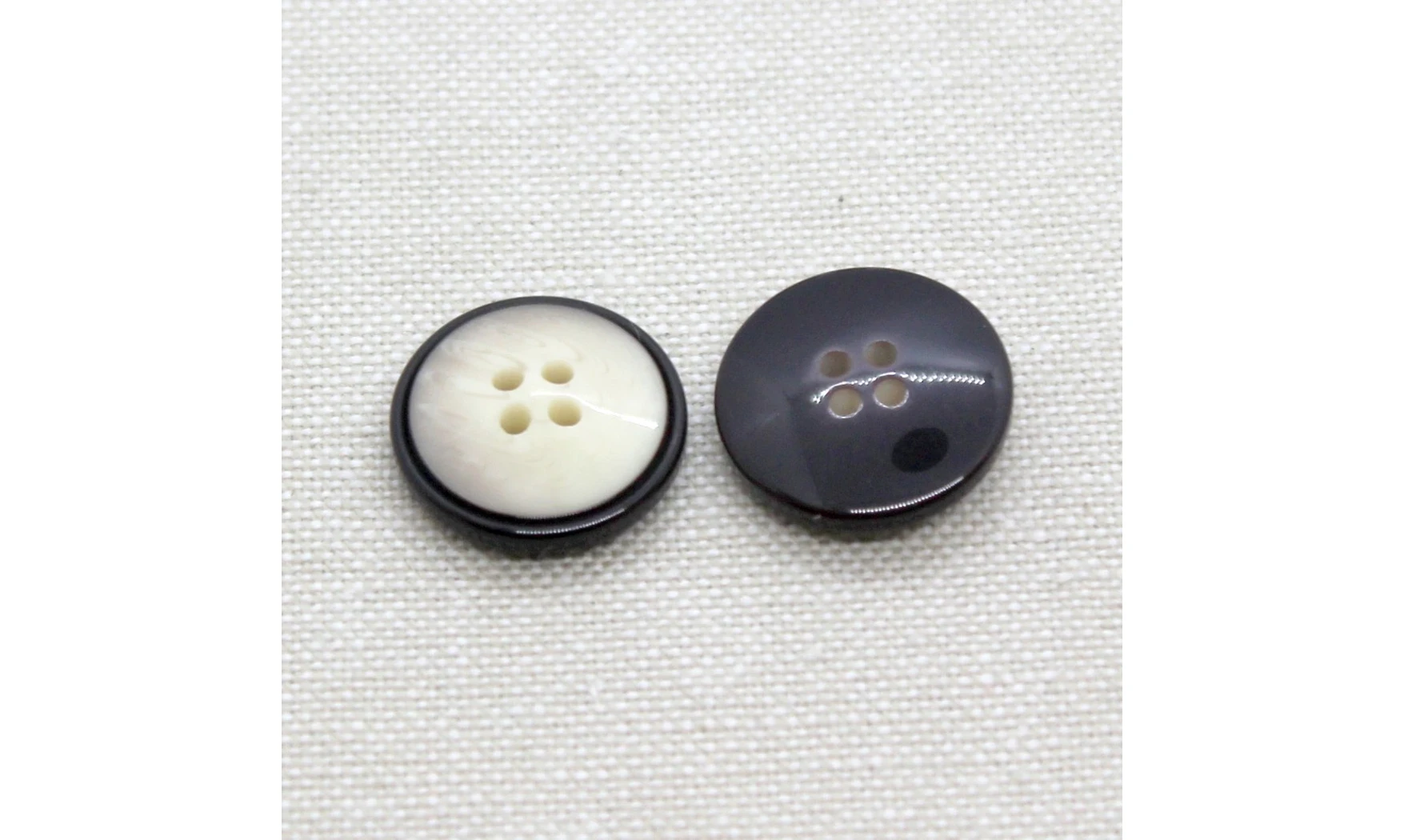 6 Boutons / 17MM / marron et beige