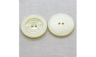 6 Boutons / 27MM / Beige "Cercles"