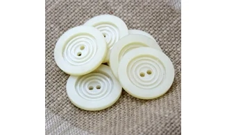 6 Boutons / 27MM / Beige "Cercles"