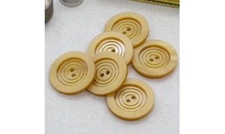 6 Boutons / 27MM / Brun "Cercles"