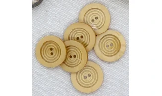 6 Boutons / 27MM / Brun "Cercles"