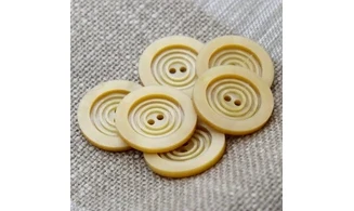 6 Boutons / 27MM / Brun "Cercles"