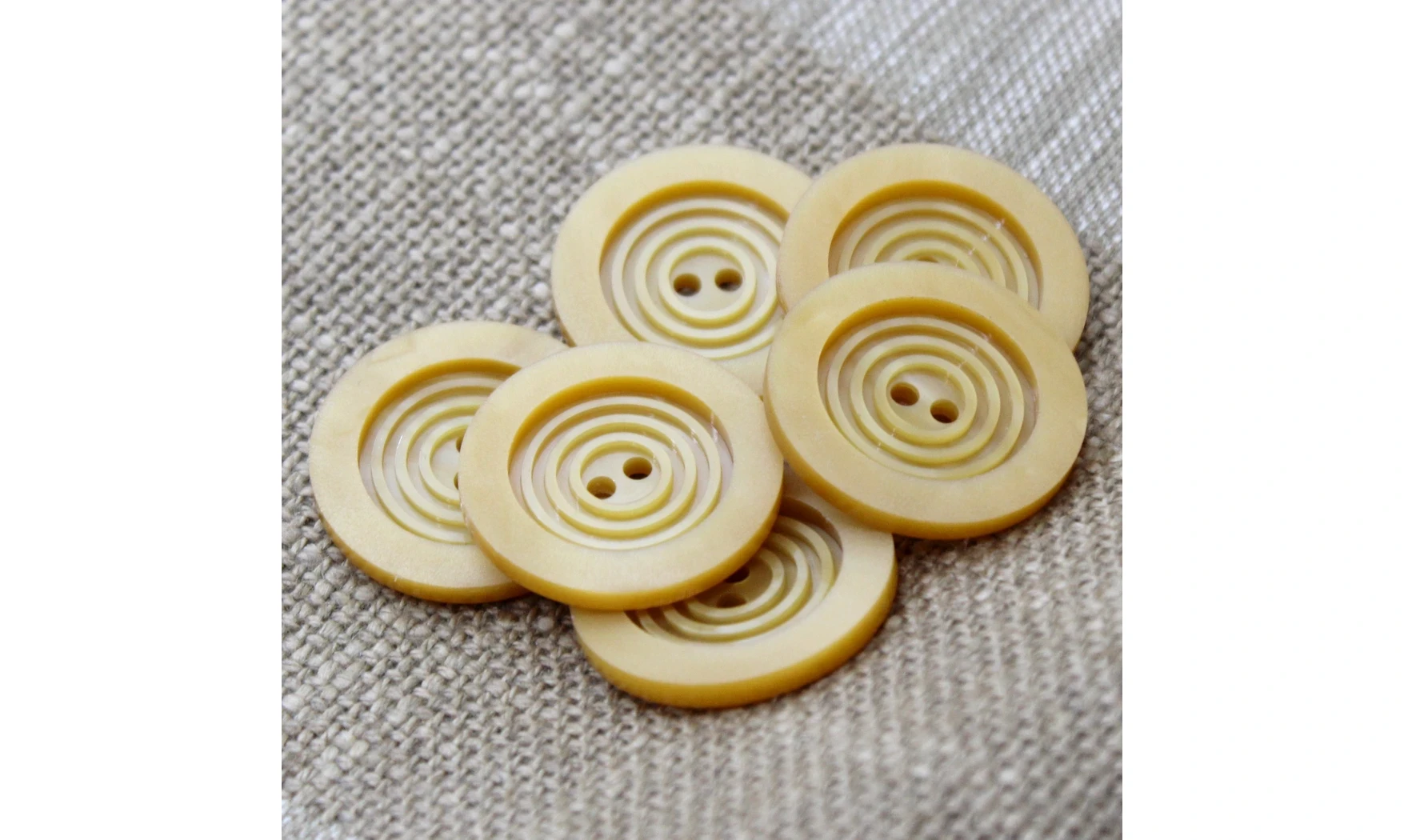 6 Boutons / 27MM / Brun "Cercles"
