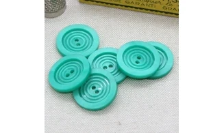 6 Boutons / 22MM / Vert "Cercles"