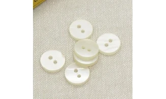 6 boutons / 14MM / Blanc