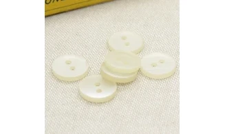 6 boutons / 14MM / Blanc