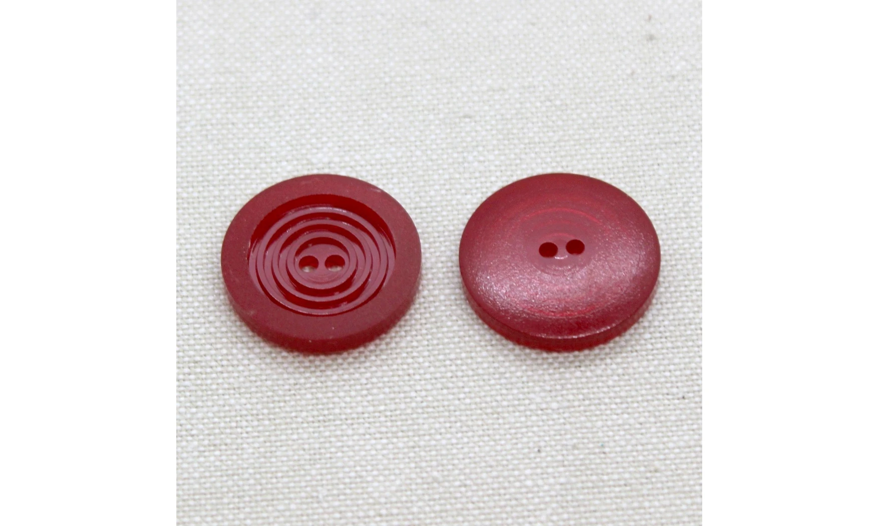 6 Boutons / 22MM / Rouge "Cercles"