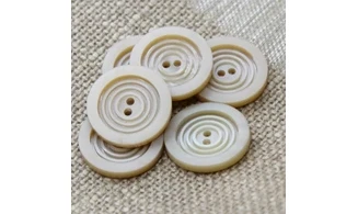 6 Boutons / 22MM / Brun sable "Cercles"