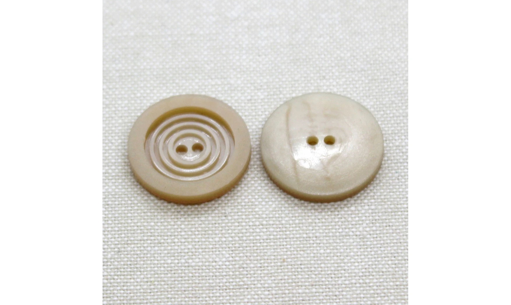 6 Boutons / 22MM / Brun sable "Cercles"