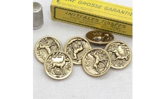 6 Boutons / 25MM / Vénerie "Biche"