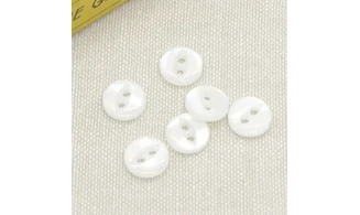 6 boutons / 10MM / Blanc