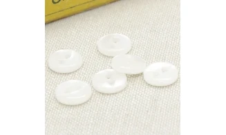 6 boutons / 10MM / Blanc