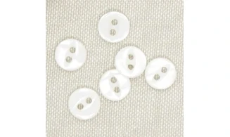 6 boutons / 10MM / Blanc