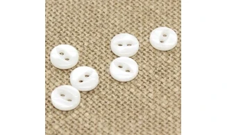 6 boutons / 10MM / Blanc