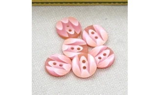 6 Boutons / 14MM / Rose "Marbrures"