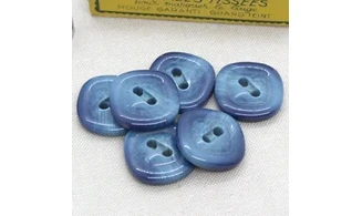 6 Boutons / 25MM / Bleu