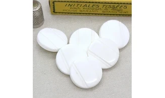6 Boutons / 27MM / Blanc