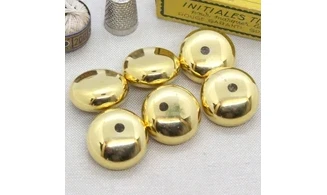 6 Boutons / 27MM / Sphérique doré
